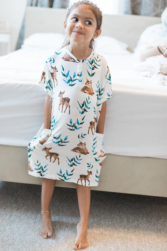 mini robe dress in fawn - Brainy bubble