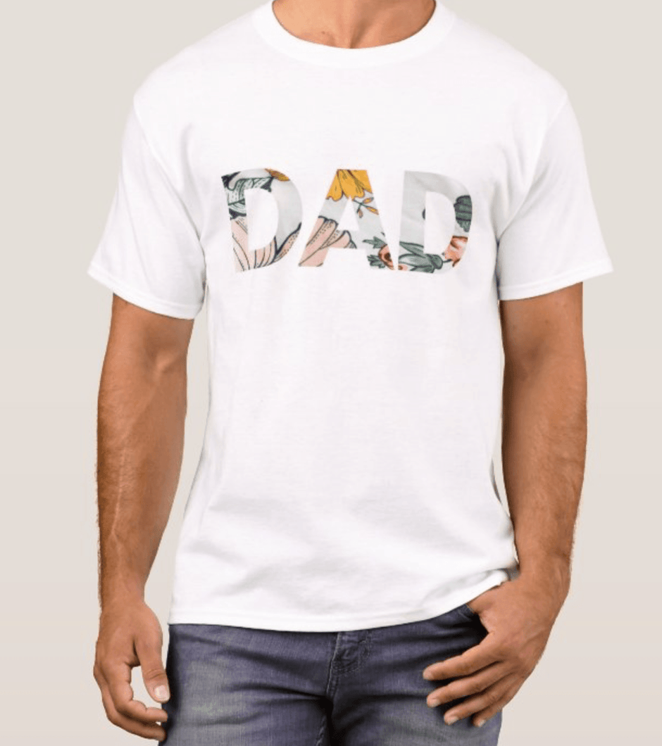 DAD Floral Garden Matching T-shirt - Brainy bubble